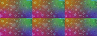 Çiçekli karalama şeklinde Raster çiçek deseni. Yumuşak, yaz çiçekli arka plan. Kahverengi ve mor renkte çiçekler.