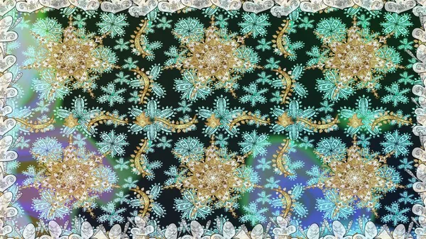 Raster klasik barok çiçeksiz altın desenli. Tarafsız ve gri renklerdeki altın desenli altın elementler. Lüks, kraliyet ve Viktorya dönemi konsepti. Süsleme.