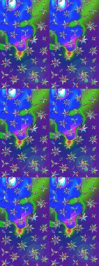 Güzel kumaş deseni. Raster illüstrasyonu. Bahar çiçekli güzel bir çiçek deseni..