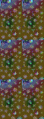 Raster illüstrasyonu. Miles Fleur, süslü püslü bir süs. Eski usul. Kumaş, tekstil, duvar kağıdı baskısı için. Tomurcukları papatya çiçekleri olan sevimli bir çiçek deseni. Taslak arkaplan.