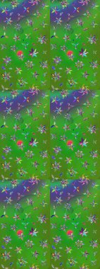 Renkli Yaz Temalı eskiz kalıbı. Güzel kumaş deseni. Düz Çiçek Elementleri Tasarımı. Raster illüstrasyonunda çiçek deseni çizimi.