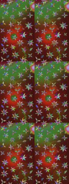 Organik motif arka planı. Raster illüstrasyonu. Çizim kalıbı. Ultraviyole kumaş deseni.