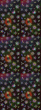 Sketch Colour Spring Theme eskiz kalıbı. Gri ve kahverengi renkli çiçekler. Sevimli çiçek raster deseni. Düz Çiçek Elementleri Tasarımı.