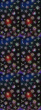 Gri ve mavi renkte çiçekler. Kumaş desenli papatya çiçekleri ayrıntıları.