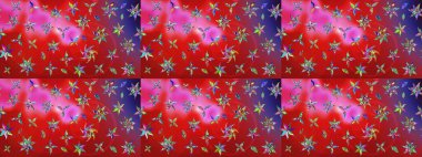 Güzel kumaş deseni. Doodle çiçekler ve dalları, otlar ve çiçekler. Raster Illustration. El çizilmiş.