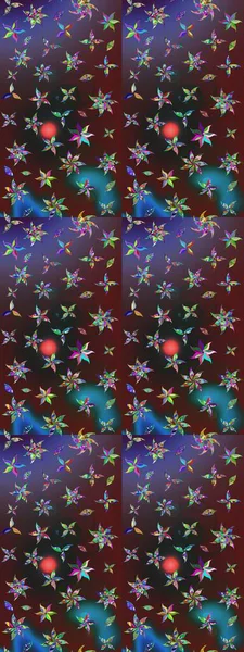 Mor ve kahverengi çiçekli eskiz deseni, suluboya çiçek deseni, sevimli çiçek, duvar kağıdı, kart veya kumaş için fayanslı. Raster - stok.