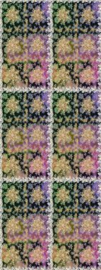 Paisleys zarif çiçek desenli dikdörtgen arka plan duvar kâğıdı illüstrasyonlu klasik stil, modern 3D çizgili sanat altın ve gri desenli çiçek yaprakları ve süslemeleri..