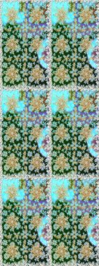 Tarafsız renklerde desen. Kına dövmeli süs çiçekleri, altın çıkartmalar, mehndi ve yoga tasarımı, kartlar ve parmak izleri. Raster altın mehndi kusursuz desen.