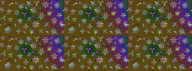 Raster deseni. Süslü kumaş deseni. Çiçekli çiçek deseni, suluboya..