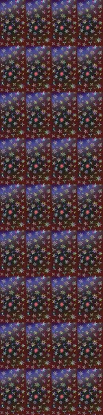 Raster illüstrasyonu. Çiçek desenli çizim. Düz Çiçek Elementleri Tasarımı. Güzel kumaş deseni. Asya tekstil tarzında. Renkli Bahar Teması çizim şablonu.