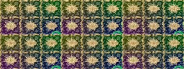 Kraliyet lüksü, altın barok kumaş rengi eskiz. Raster eskiz deseni altın antika ortaçağ dekoratifi, yapraklar ve yeşil renkli altın desenli süslemeler..