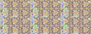 Çizim altın desenli bukleler. Doğu tarzı arabesk. Raster illüstrasyonu. Raster altın desen. Altın elementli nötr renkler.