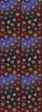 Raster illüstrasyonu. Küçük çiçekteki sevimli çiçek deseni. Güzel kumaş deseni. Güzel karalamalı çiçek deseni çiz..