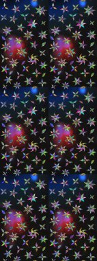 Moda baskıları için zarif bir şablon. Motley illüstrasyonu. Robot resim. Küçük renkli çiçekler. Küçük çiçekte güzel bir desen. Çiçekli yaz çiçekleri.