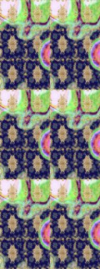 Eskiz oryantal klasik altın desen. Mavi renklerde altın tekrarlayan elementler içeren soyut Raster arkaplanı.