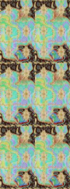 Kraliyet lüksü, altın barok kumaş rengi eskiz. Raster eskiz deseni altın antika ortaçağ dekoratifi, yapraklar ve altın desenli süslemeler tarafsız renklerde..