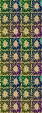 Kraliyet lüksü, altın barok kumaş rengi eskiz. Raster eskiz deseni altın antika ortaçağ dekoratifi, yapraklar ve yeşil renkli altın desenli süslemeler..