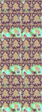 Kahverengi renklerde altın elementlerle Raster eskiz deseni. Tasarım için Damask çizim deseni.