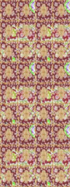 Raster illüstrasyonu. Tarafsız renklerde Royal retro. Altın şablon. Kart, duvar kağıdı, ambalaj ve tekstil için klasik tasarım. Klasik çiçek dokusu. Çizim kalıbı altın elementler.