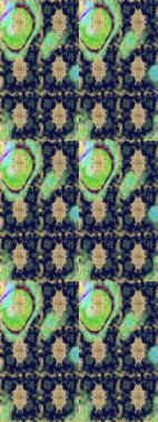 Altın karalama fantezi yapraklarından ve gri renkli çiçeklerden Raster soyut çiçek çelengi. El yapımı dekoratif çerçeve, albüm kapağı, tebrik kartı, klasik Art deco tarzı.