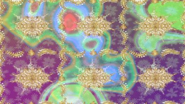 Raster Golden Mehndi eskiz kalıbı. Tarafsız renklerde desen. Kına dövmeli süs çiçekleri, altın çıkartmalar, mehndi ve yoga tasarımı, kartlar ve parmak izleri..