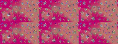 Çiçekli eskiz arkaplanı. Çocuk stili. Renkli Bahar Teması eskiz kalıbı. Düz Çiçek Elementleri Tasarımı.