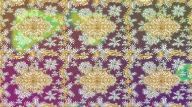 Tarafsız renklerde Royal retro. Raster illüstrasyonu. Altın şablon. Kart, duvar kağıdı, ambalaj ve tekstil için klasik tasarım. Eskiz kalıbı altın elementler. Çiçeksel klasik doku.