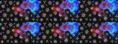 Yumuşak, bahar çiçekli arka plan. Gri ve mavi renkte çiçekler. Raster çiçek desenli ve çiçekli..