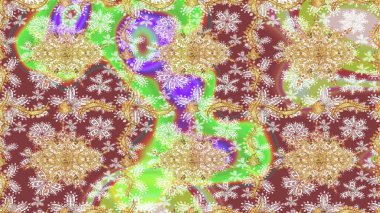 Raster geometrik arka plan. Senin tasarımın için, duvar kağıdı. Tarafsız renklerde altın çiçekli eskiz deseni. Altın renkli çizim çizimi.