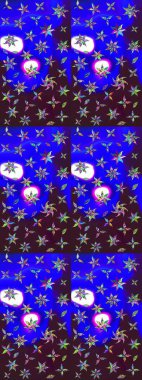 Zarif, parlak ve eskiz mavi ve kahverengi çiçek desenli tasarım. Sabıka baskıları, bebek kıyafetleri, duvar kâğıtları, paket kutuları vb..