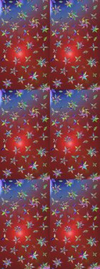 Taslak dekoratif arka plan, çiçek mandala. Çiçek. Raster illüstrasyonu. Kahverengi ve kırmızı renklerde.