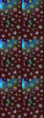 Küçük çiçekteki sevimli çiçek deseni. Güzel karalamalı çiçek desenli çizim. Güzel kumaş deseni. Raster illüstrasyonu.