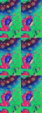 Çizim çiçek deseni duvar kağıdı, web sitesi arka planı, ambalaj kağıdı, davetiye, broşür, afiş veya web sitesi için kullanılabilir. El çizimi Raster çizimi. Parlak elementlerin.