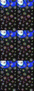 Elle çizilmiş sonbahar çiçeği deseni. Renkli gri ve mavi çizim kalıpları. Doodle tarzı. Tekstil ve kapak tasarımı için mükemmel. Gri ve mavi renkte çiçekler.