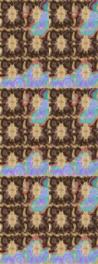 Kahverengi renklerde altın tekrarlayan elementlerle soyut arkaplan. Eskiz oryantal klasik altın desen.