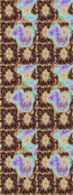 Süslü dantel iz sürücü. Duvar kâğıdı için altın süslü bir illüstrasyon. Doğu tarzında klasik tasarım öğesi. Çiçek süslemeli Raster eskiz deseni. Mor renkler üzerine geleneksel Arapça dekor.