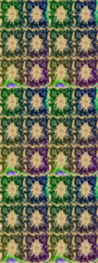 Geleneksel klasik altın desen. Barok tarzında eskiz oryantal süsü. Raster oryantal süs. Altın elementlerle yeşil renklerde altın desen.