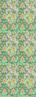 Raster illüstrasyonu. Soyut bir arkaplan çiz. Oriental raster klasik yeşil ve altın desenli.