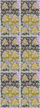 Kusursuz oryantal klasik altın desen. Gri renklerde altın tekrarlayan elementler içeren Raster soyut arkaplanı.