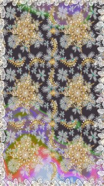 Geleneksel oryantasyon süsü. Klasik raster sarısı, kusursuz desen. Klasik klasik klasik arka plan. Gri ve nötr renklerde altın elementlerle kusursuz desen.