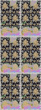 Soyut duvar kâğıdı, ambalaj dekorasyonu. Kış sembolü, Mutlu Noeller, Mutlu yıllar 2019. Gri renkli Raster altın deseni. Altın kar taneleri basit, pürüzsüz desen.