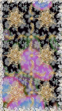 Altın kar tanesi kadar basit. Gri ve nötr renklerde Raster altın deseni. Soyut duvar kâğıdı, ambalaj dekorasyonu. Kışın sembolü, Mutlu Noel tatili, Mutlu yıllar 2019.