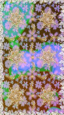 Raster golden mehndi. Tarafsız ve kahverengi renklerde desen. Kına dövmeli süs çiçekleri, altın çıkartmalar, mehndi ve yoga tasarımı, kartlar ve parmak izleri..