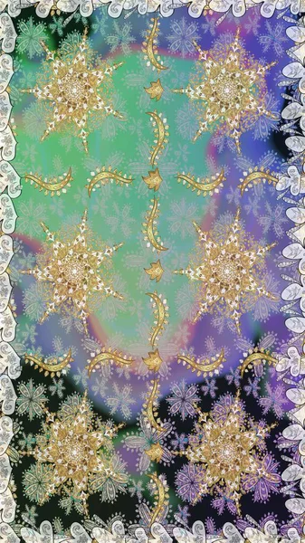 Tarafsız ve gri renklerde geleneksel, klasik, altın, pürüzsüz desen. Barok tarzında kusursuz bir doğulu süsü..