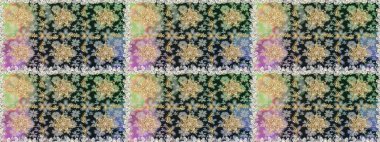 Kusursuz altın desen. Gri ve nötr renklerde altın elementlerle kusursuz desen. Raster doğulu süsü.