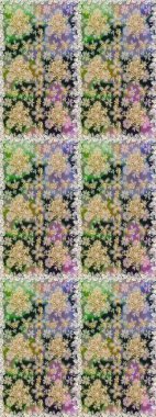 Kusursuz kraliyet lüksü, altın barok kumaş rengi. Altın antika ortaçağ dekoratifi, yapraklar ve altın desenli süslemelerle renksiz ve gri renklerde..