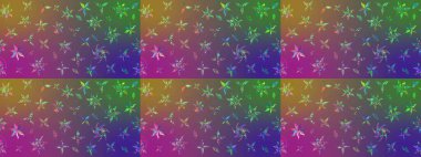 Düz Çiçek Elementleri Tasarımı. Renkli Bahar Teması eskiz kalıbı. Raster illüstrasyonundaki çiçek desenli çizim. Güzel kumaş deseni.