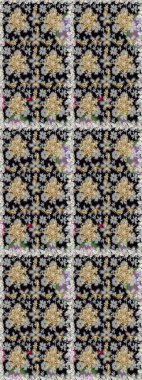 Raster geleneksel oryantasyon süsü. Gri ve siyah renklerdeki altın desenli altın elementler. Kusursuz klasik altın desen.