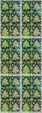 Lüks, kraliyet ve Viktorya dönemi konsepti. Gri ve yeşil yerine altın rengi klasik barok çiçekli desenler. Altın element gri ve yeşil renklerde. Süslü raster dekorasyonu.