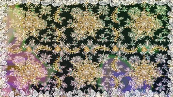 Tekrarlayan elementlerle kusursuz soyut arkaplan. Gri, nötr ve altın desenli. Zarif raster klasik desen.